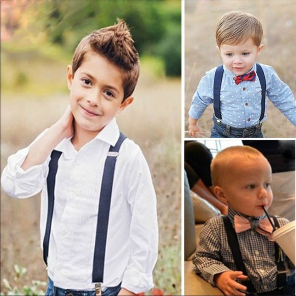 Children’s clip on suspender & bow set - Picture 6 of 7